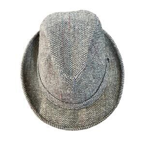 Vintage Pendleton Wool Tweed Hat Fedora Gray USA Sz 7 3/8 A211-535 READ